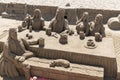 Funny sand sculpture at the beach Fuengirola Spain Royalty Free Stock Photo